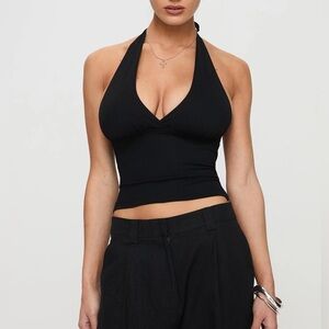 Whimsy Halter Top black